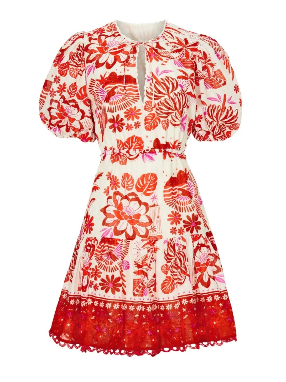 Farm Rio Rio Tiles Mini Dress